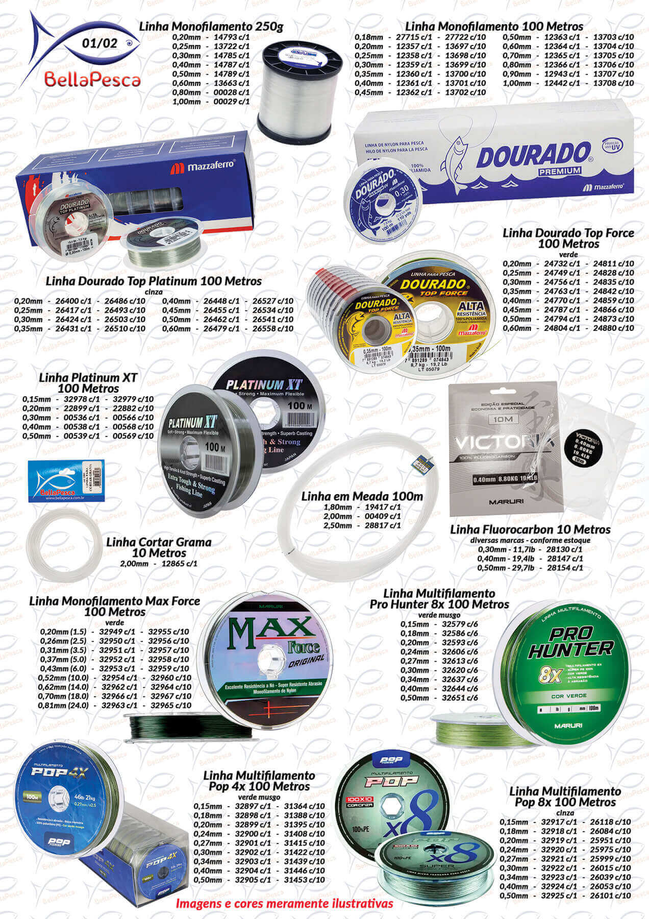 Página 01 do Catálogo BellaPesca 2025/2026 | Linhas