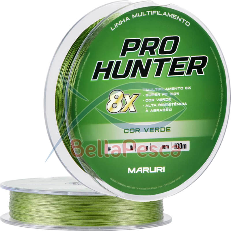 Linha multifilamento Pro Hunter 8X com 100 metros - Verde
