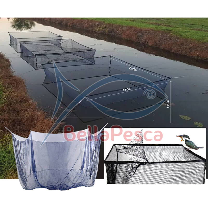 Tanque rede com proteção anti pássaros
